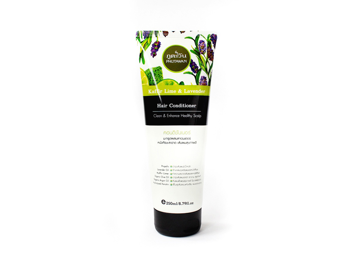 Кондиционер для волос из Тайланда Каффир-лайм и Лаванда Phutawan Kaffir Lime+Lavender Hair Conditioner 250 мл. ТАЙСКИЙ КОНДИЦИОРЕП ДЛЯ ВОЛОС ПХУТАВАН