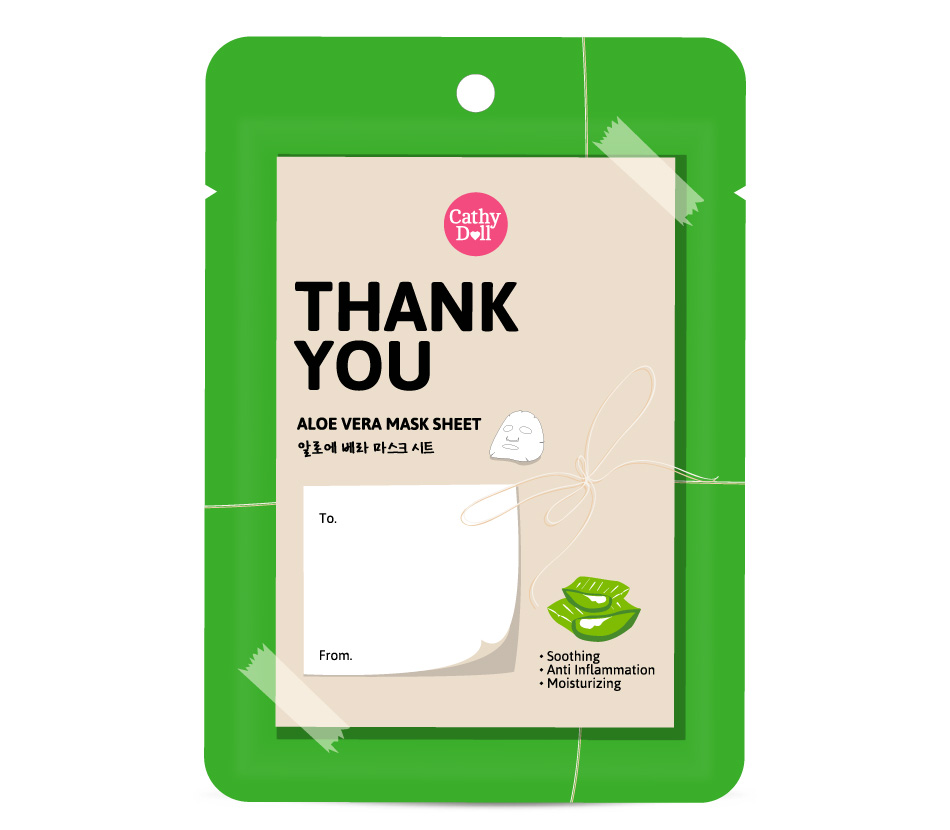 Натуральная тканевая маска для лица с Алоэ Вера Cathy Doll Thank You Aloe Vera Mask Sheet 25 гр. Таиланд cathy-doll-feeling-mask-sheet