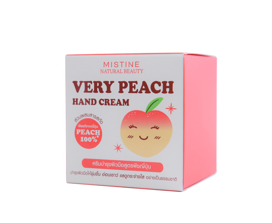 Натуральный крем для рук Персик Mistine Natural Beauty Very Peach Hand Cream 30 гр. Таиланд. КРЕМА ДЛЯ РУК ИЗ ТАИЛАНДА