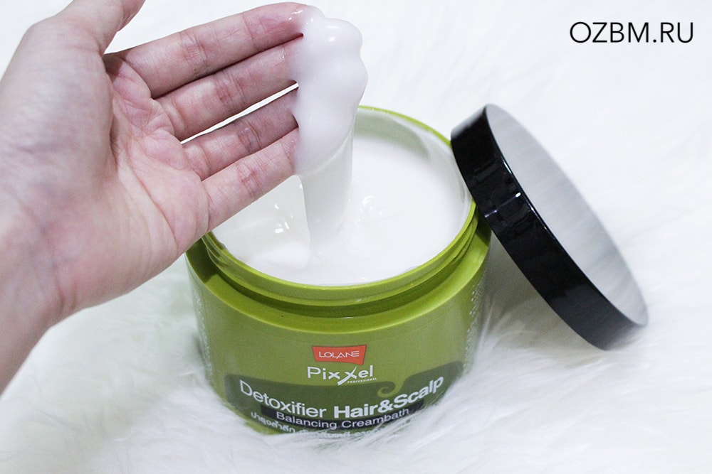 Тайская Расслабляющая маска для волос из Тайланда Детокс Природный баланс Lolane Pixxel Detoxifier Hair & Scalp Balancing Cream Bath 475 мл