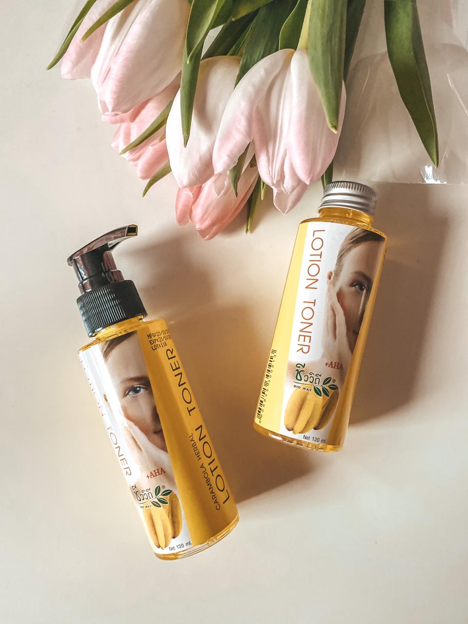 Тайский органический тоник для лица из карамболы с AHA кислотами Bio Way Lotion Toner +AHA 120 мл. ТАЙЛАНД